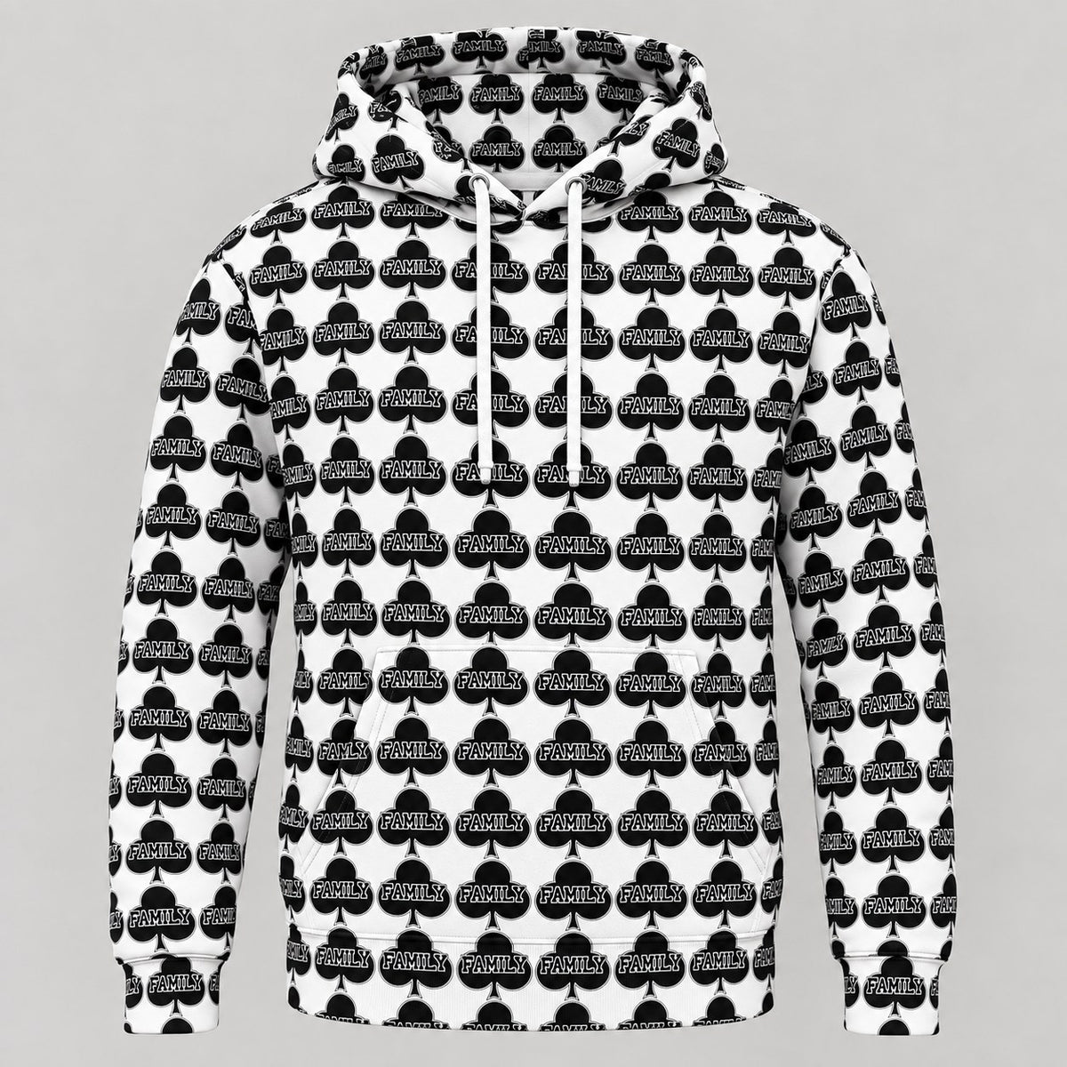FAMILY Club Monogram all-over print hoodie