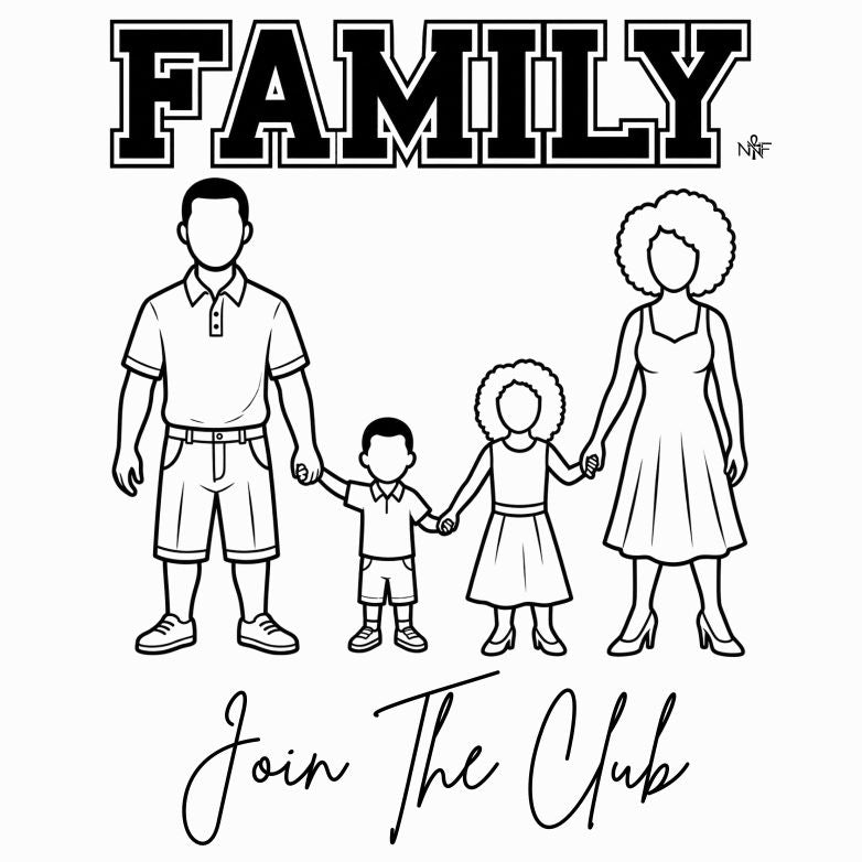 FAMILY Join The Club family portrait artwork