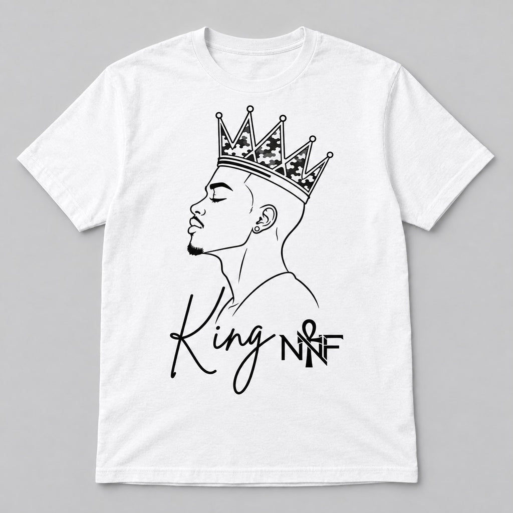 King Camo Crown tee in white